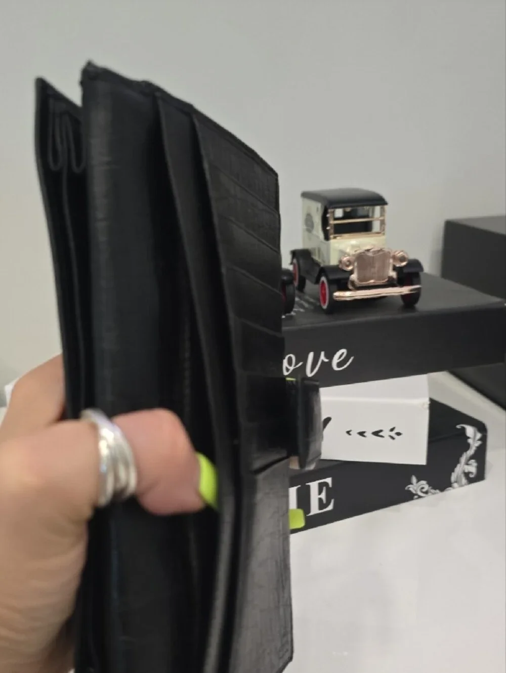Gucci Black Wallet with Green & Red Web and Gold Buckle